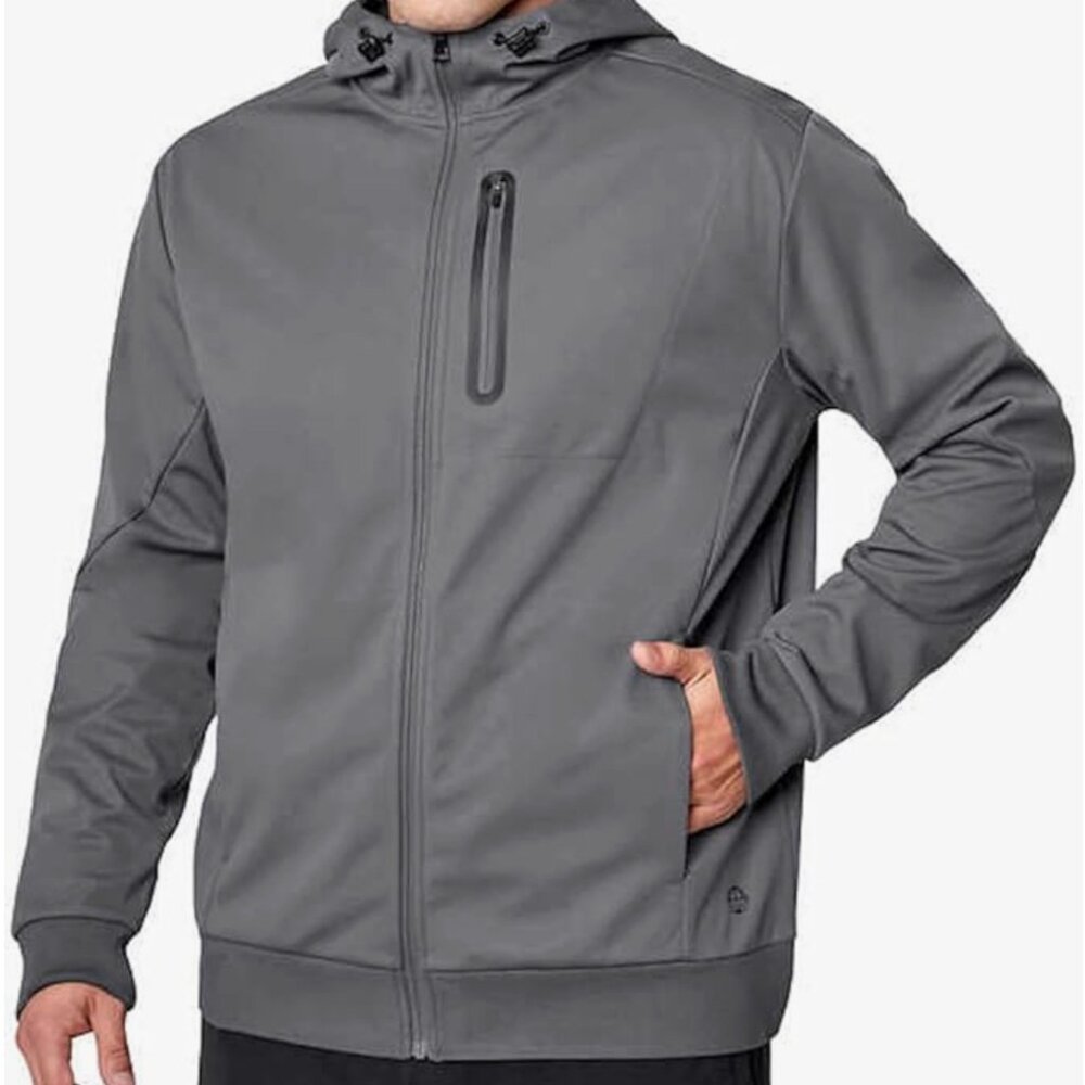Mondetta Men's Full Zip Hooded Active Jacket